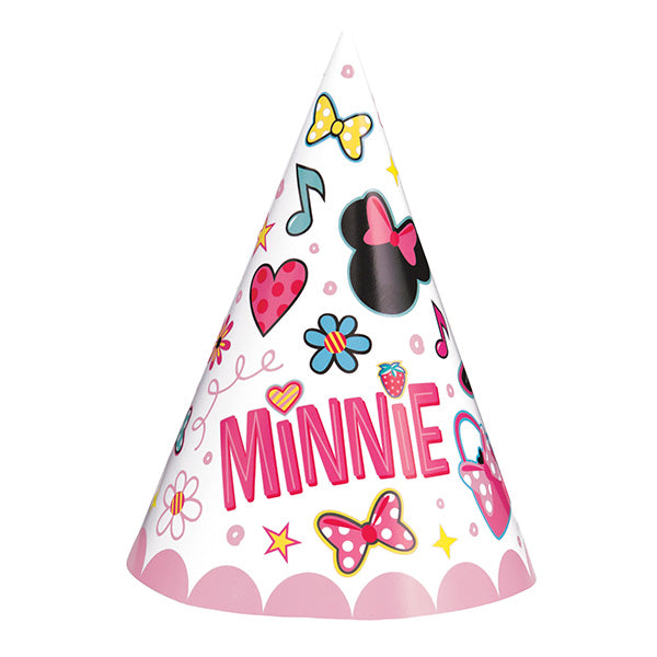 Minnie Mouse Party Cone Hats 8ct