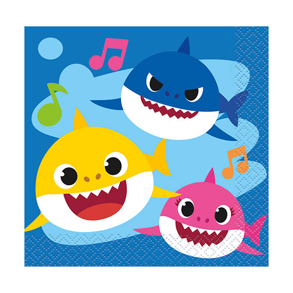 Baby Shark Beverage Napkins 16ct