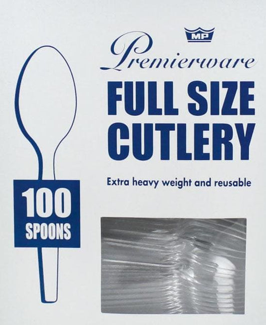 Extra Heavyweight Clear Plastic Spoons 100ct
