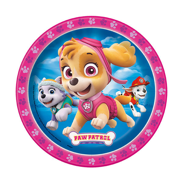 Paw Patrol Girl 7in Round Luncheon Paper Plates 8ct
