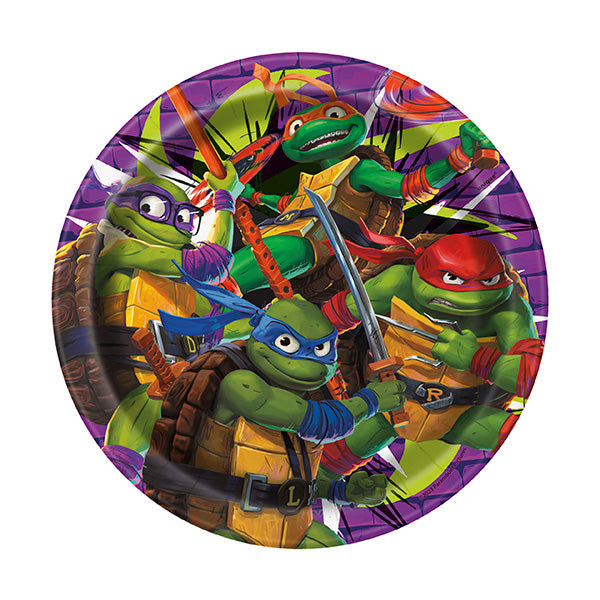 TMNT Mayhem 7in Round Luncheon Paper Plates 8ct