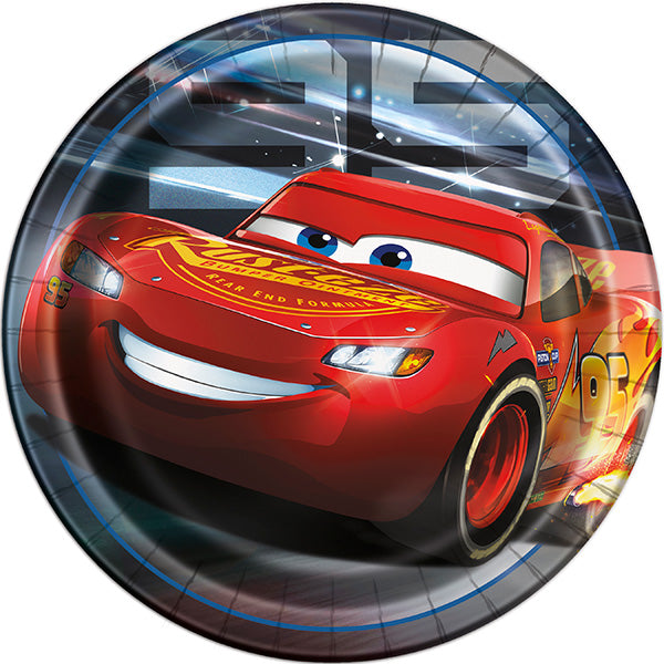 Disney Cars 9in Round Dinner Paper Plates 8ct
