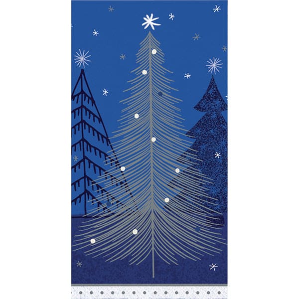 Silver Snow Paper Guest Towels 16ct