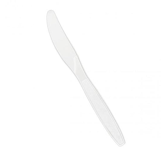 Premierware Heavyweight White Plastic Knives 50ct
