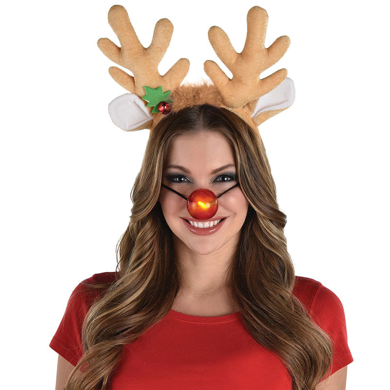 Light Up Nose and Antler Set