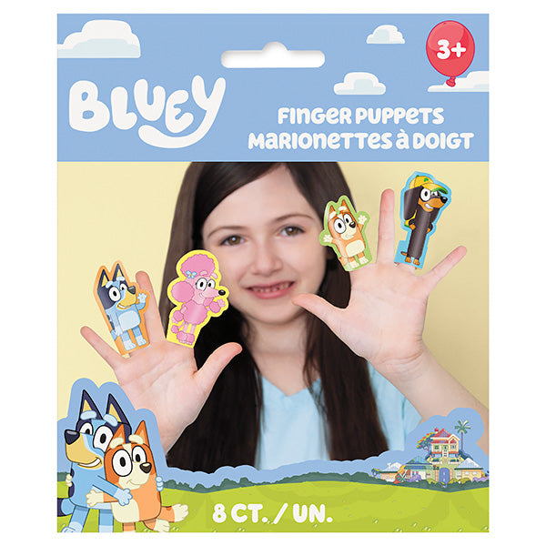 Bluey Diecut Paper Finger Puppets 8ct