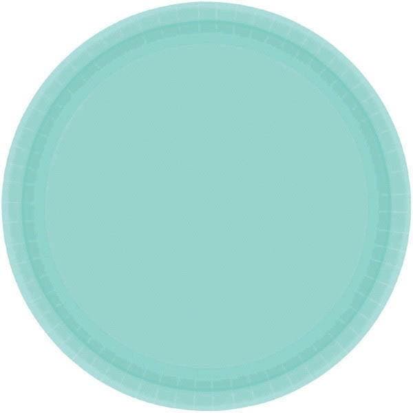 Robin's Egg Blue 10.5in Round Banquet Paper Plates 20 Ct