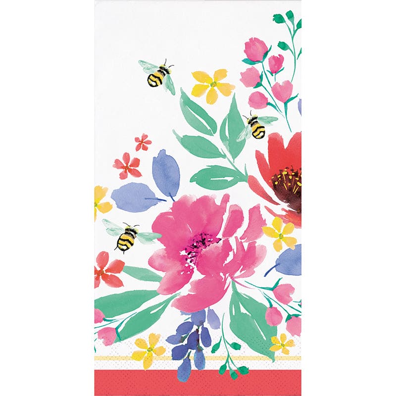 Fragrant Flowers Paper Guest Towels 16ct