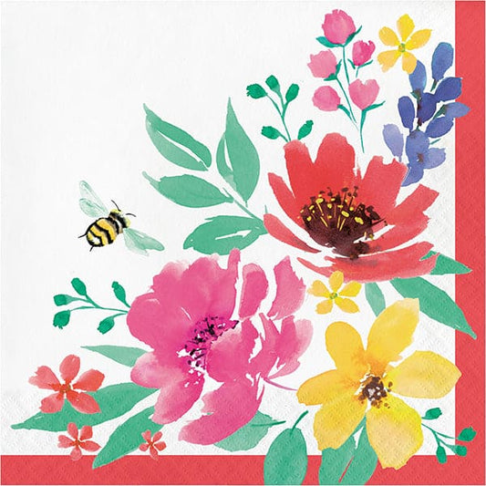 Fragrant Flowers Luncheon Napkins 16 Ct