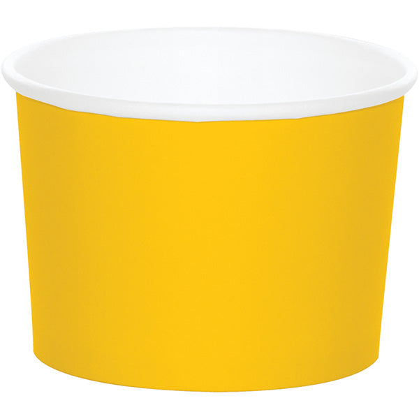 School Bus Yellow Treat 3.5in x 2.5in Cups 8 Ct