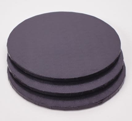 Foil Covered 14in Circle Cake Drum Black 1ct