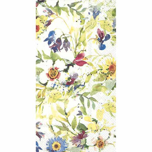 Packed Flowers Paper Guest Towels 16ct