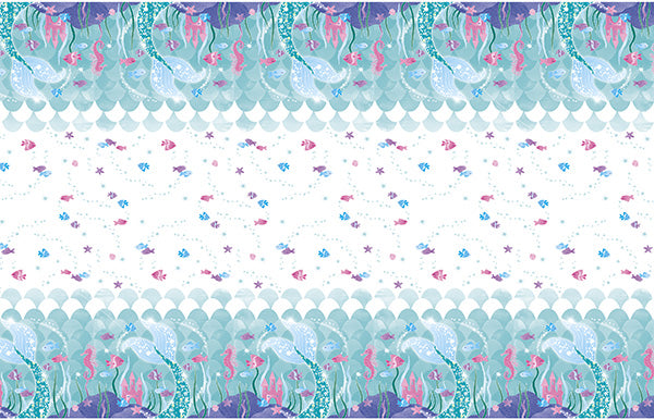 Mermaid 54 x 84in Plastic Table Cover