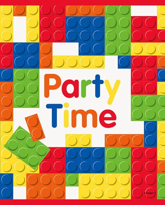 Building Blocks Birthday Loot Bags 8 Ct