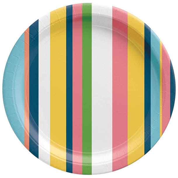Summer Hues 10in Round Banquet Paper Plates 20ct