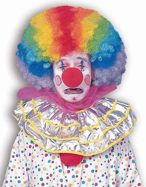 Multi-Color Afro Clown Adult Wig - Extra Large