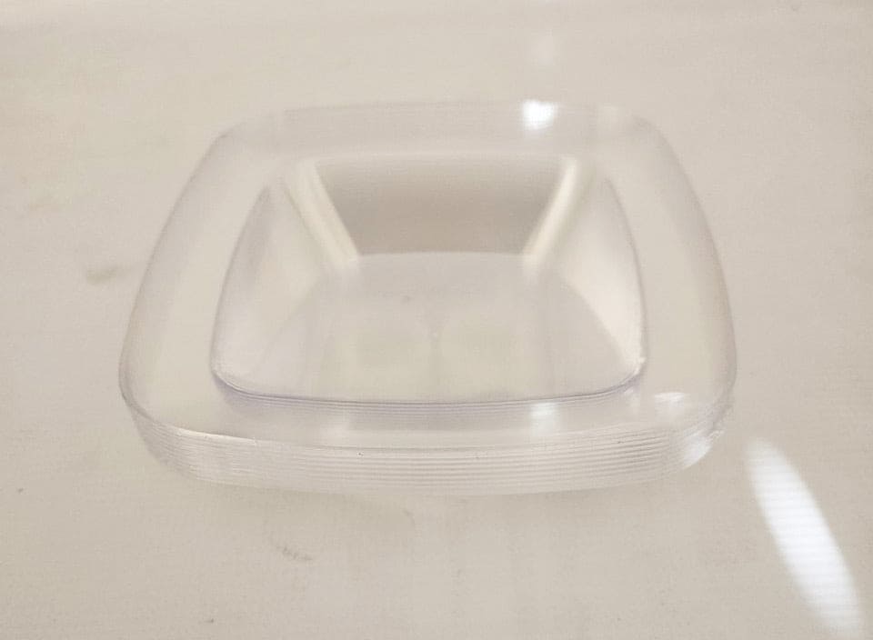 Rounded Square 12oz Plastic Bowls 10 Ct