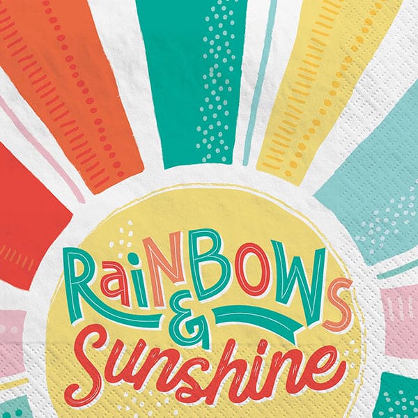 Retro Rainbow Luncheon Napkins 16ct