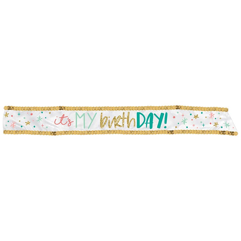 Happy Cake Day Fabric Sash 30"