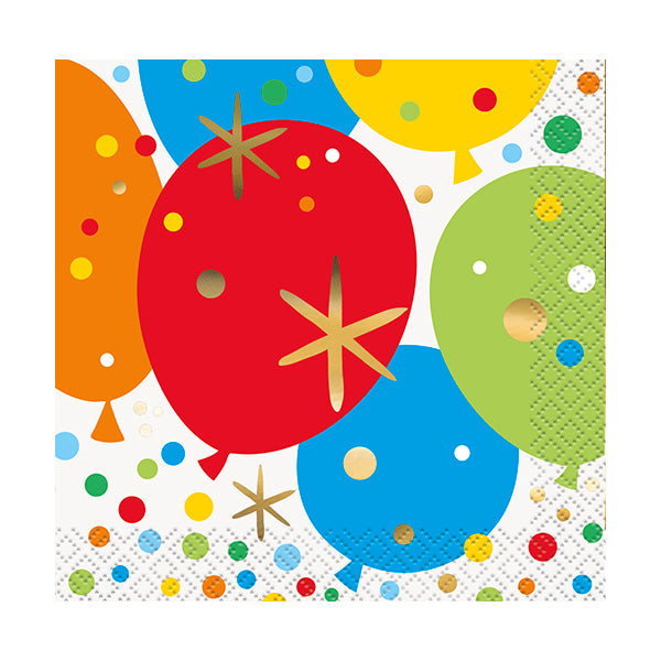 Glitzy Gold Birthday Beverage Napkins 16ct