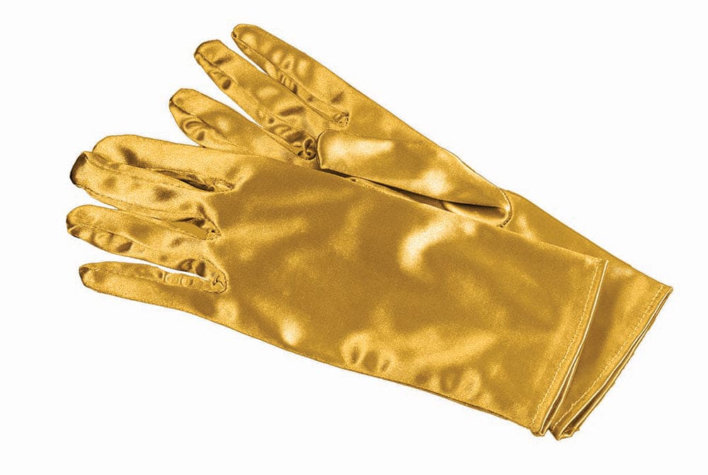 Satin Gloves Short - Gold