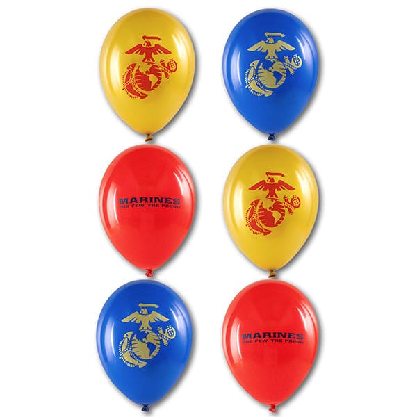 United States Marines 12in Latex Balloons 6ct