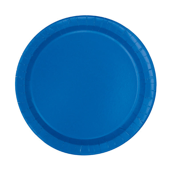 Royal Blue 7in Round Luncheon Paper Plates 20ct
