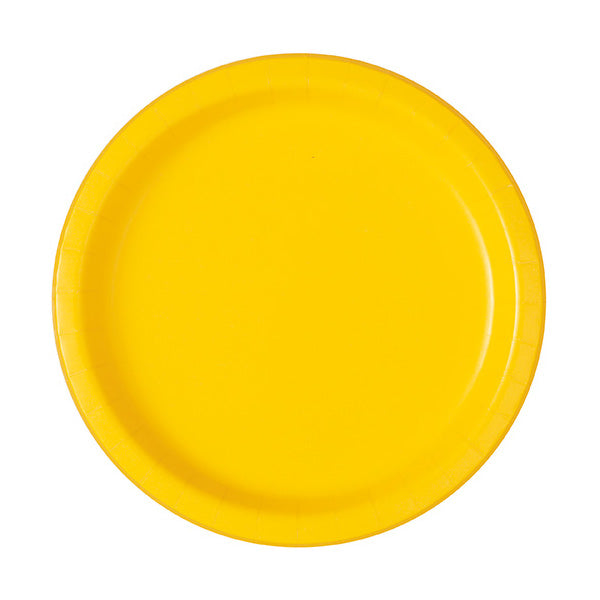 Yellow Big Party Pack Paper 7in Lunch Plates 50ct