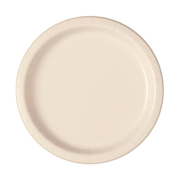 Vanilla 7in Round Luncheon Paper Plates 20ct