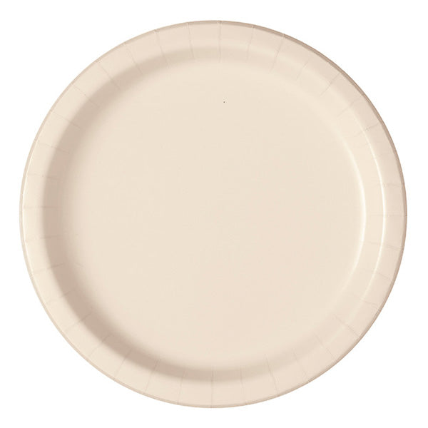 Vanilla 9in Round Dinner Paper Plates 20ct