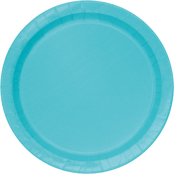 Teal Big Party Pack 9in Round Paper Plates 50ct
