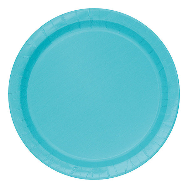 Teal Big Party Pack 9in Round Dinner Paper Plates 50ct