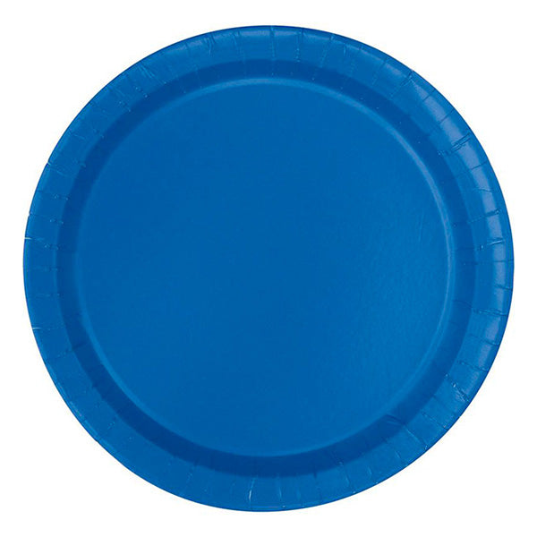 Royal Blue Big Party Pack 9in Round Dinner Paper Plates 50ct