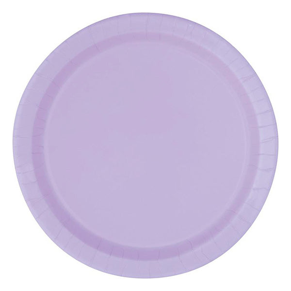 Lavender Big Party Pack 9in Round Dinner Paper Plates 50ct
