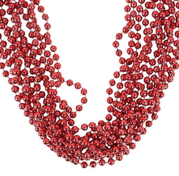 Red Bead Necklaces 12ct