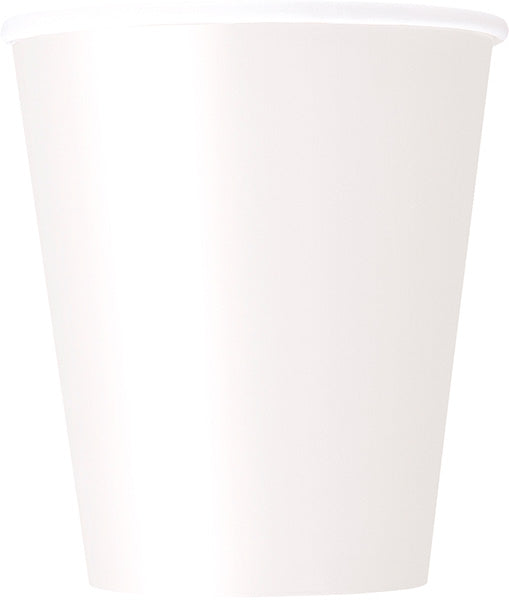 White Paper Cups 9oz 20ct