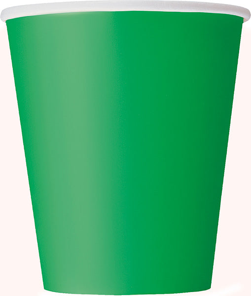 Green Paper Cups 9oz 20ct