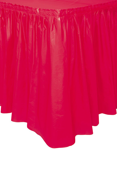 Red Plastic 21in x 29in Tableskirt