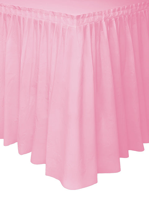 Pink Plastic 21in x 29in Tableskirt