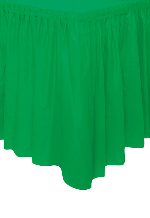 Green Plastic 21in x 29in Tableskirt