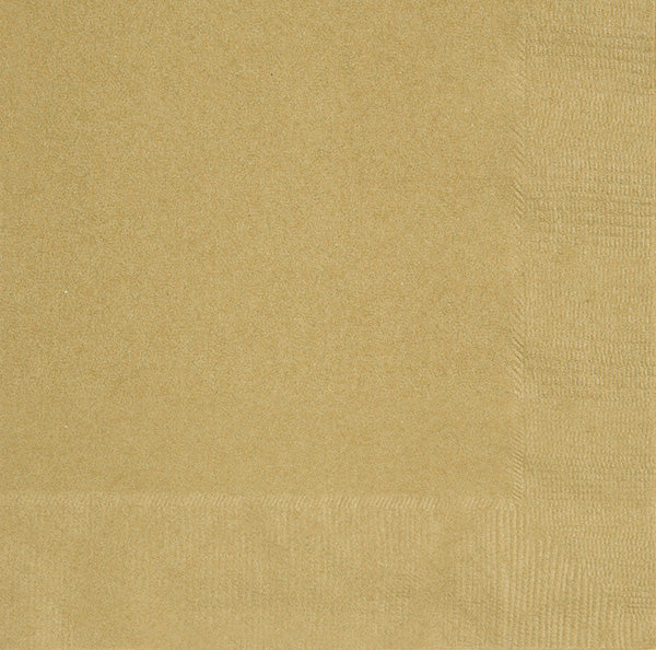 Gold Big Pack Lunch Napkins 100ct