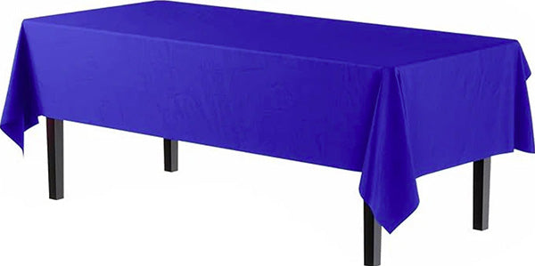 Dark Blue 54 x 108in Plastic Table Cover