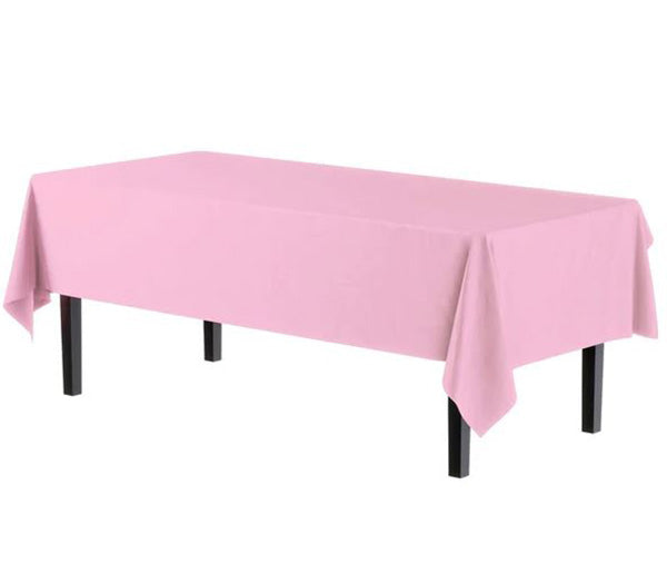 Pink 54 x 108in Plastic Table Cover