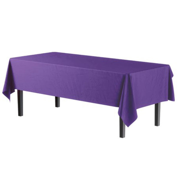Purple 54 x 108in Plastic Table Cover