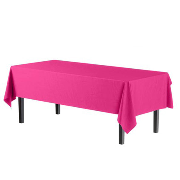 Cerise 54 x 108in Plastic Table Cover