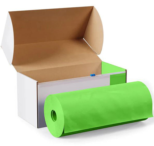 Light Green - 54in x 100ft Boxed Plastic Table Roll