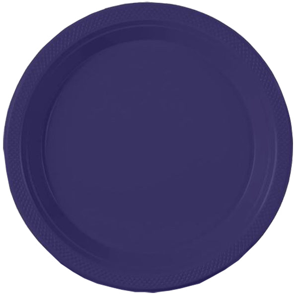 Navy Big Party Pack 9in Round Dinner Plastic Plates 50ct