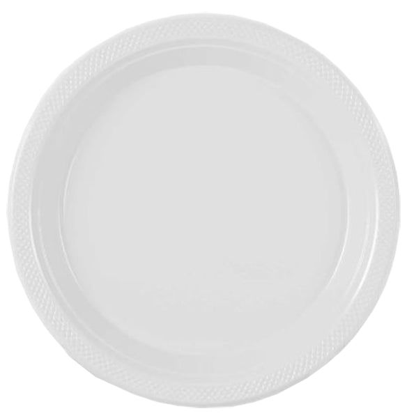 White Big Party Pack 9in Round Dinner Paper Plates 50ct