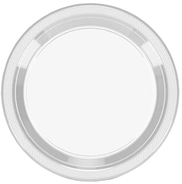 Clear Big Party Pack 9in Round Dinner Plastic Plates 50ct
