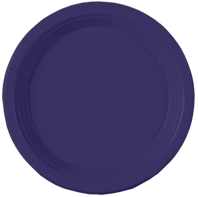 Navy Big Party Pack 10in Round Banquet Plastic Plates 50ct